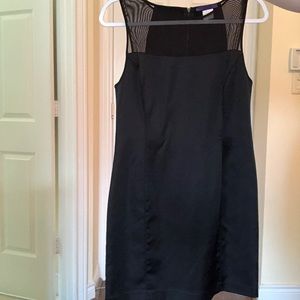 Sheer top black cocktail dress